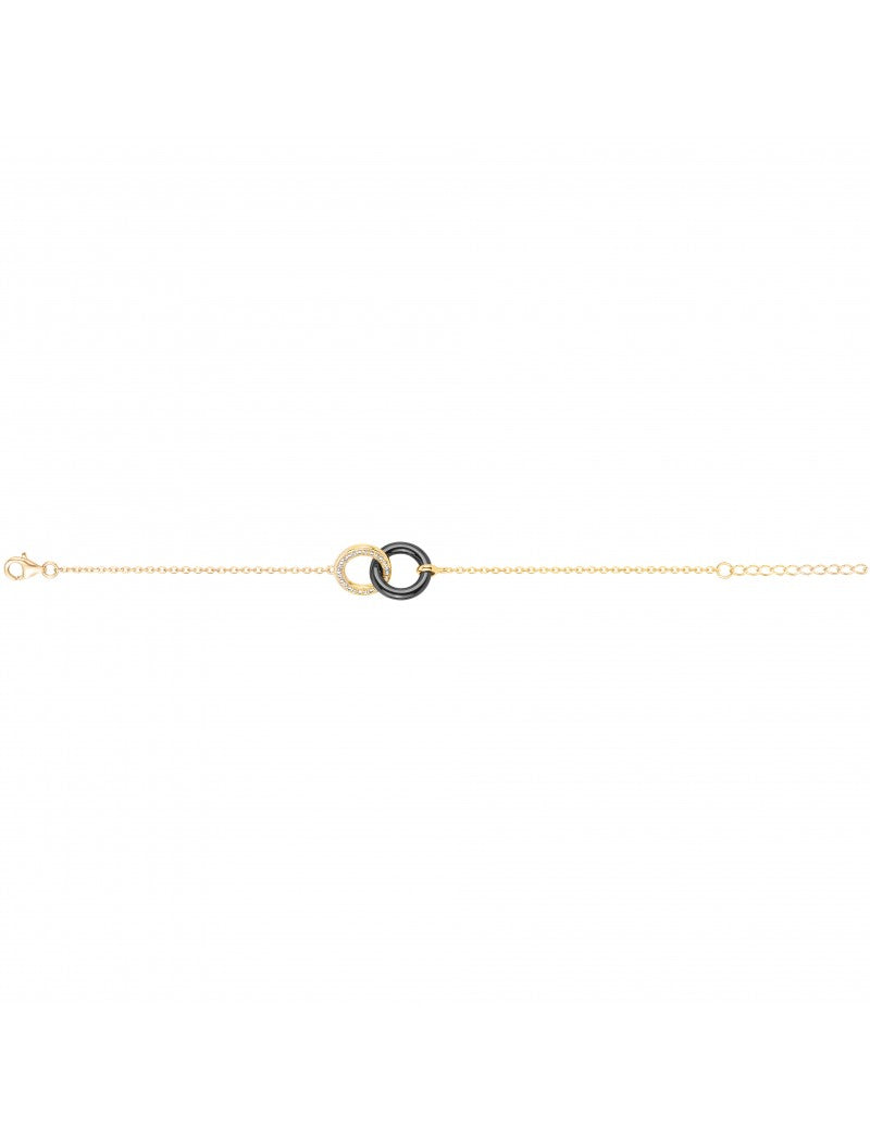 BRACELET PLAQUE - CERAMQIUE NOIRE - ZIRCONIA