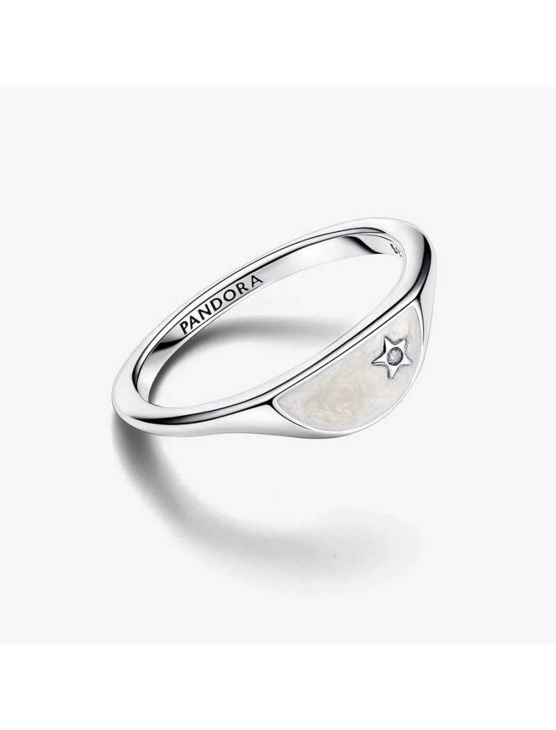 Argent 925/1000 Émail Zirconium Blanc