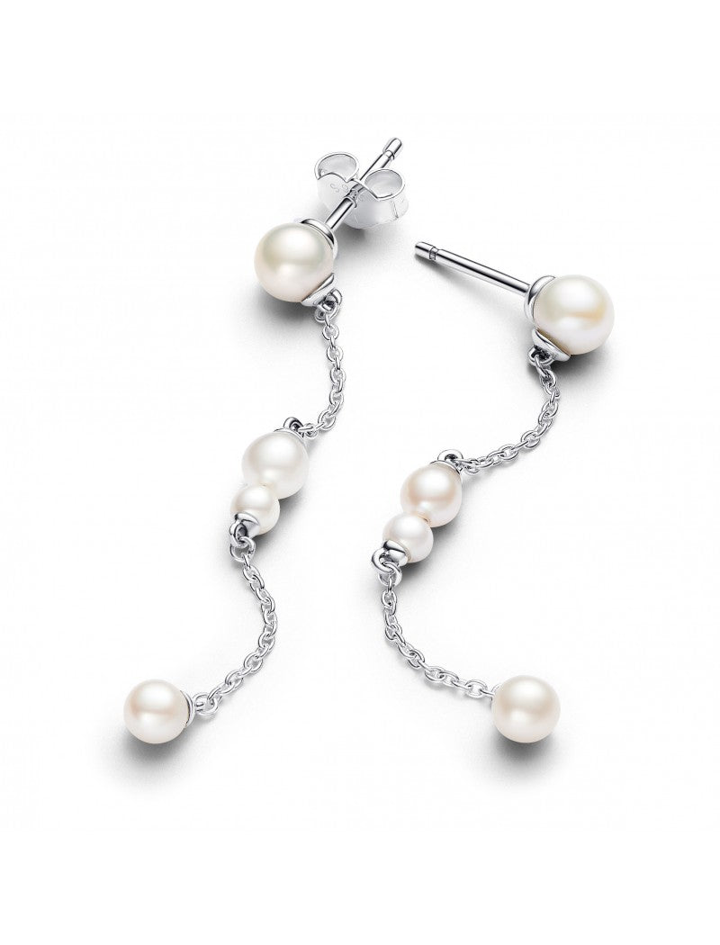 Argent 925/1000 Perle de culture d'eau douce traitée Blanc