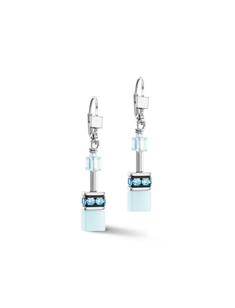 Boucles d'oreilles aqua clair