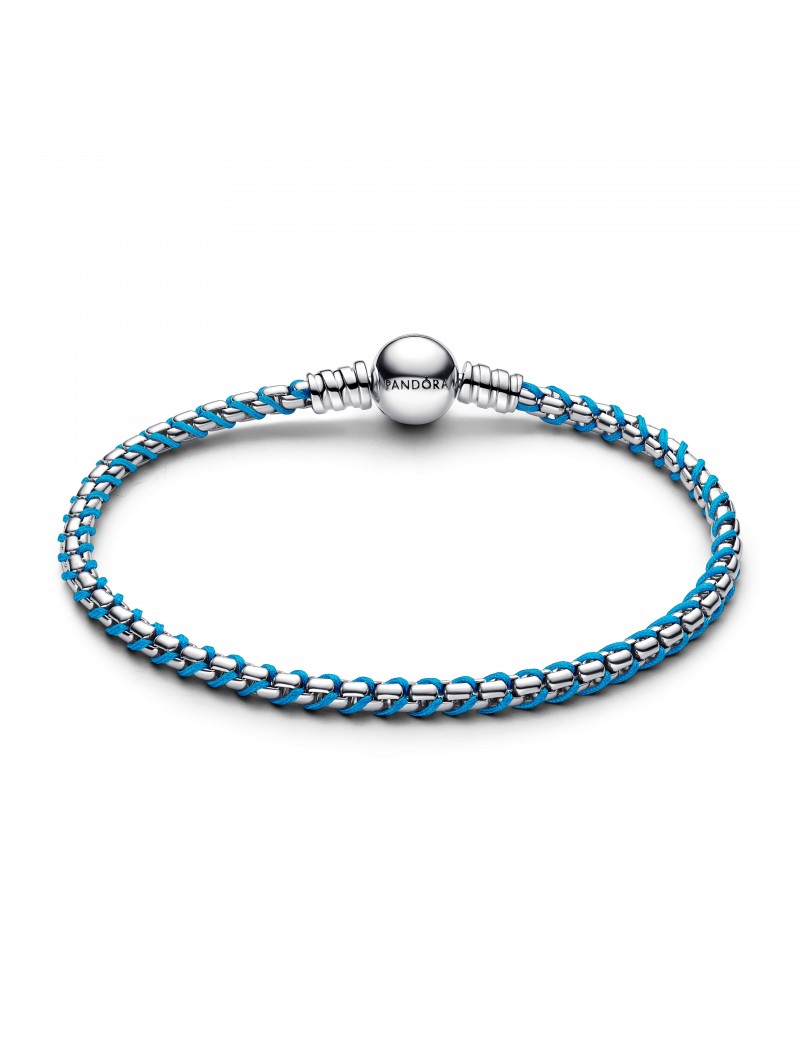 Bracelet chaîne en cordon bleu