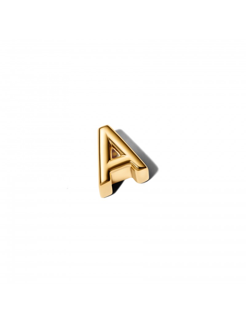 CHARM LETTRE A PLAQUÉ OR