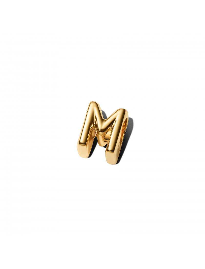 CHARM LETTRE M PLAQUÉ OR
