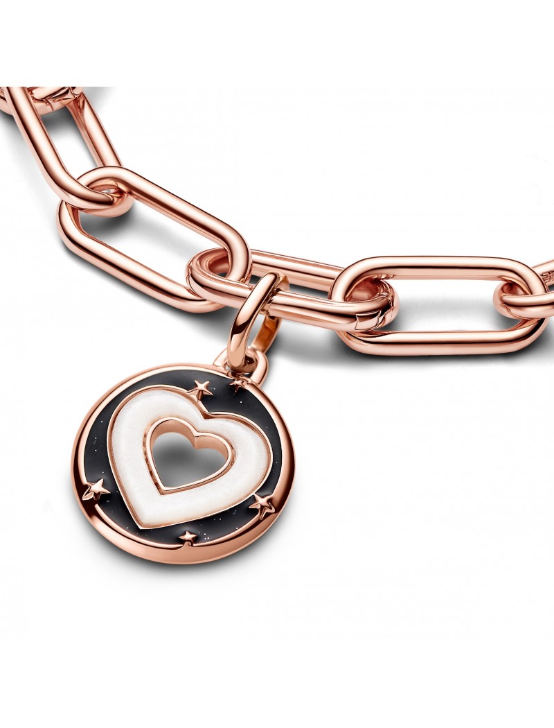 Mélange unique de métaux plaqué or rose Émail Biorésine Nacre artificielle Blanc