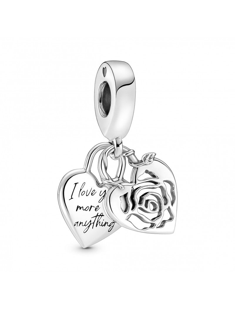 Charm pendentif cadenas coeur rose
