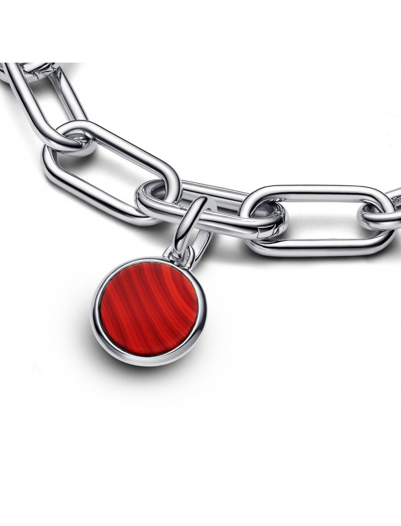 Breloque mini médaillon rouge à graver