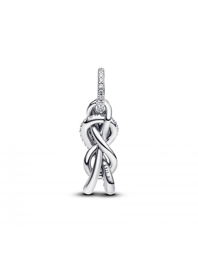 Charm pendentif nœud infini pavé