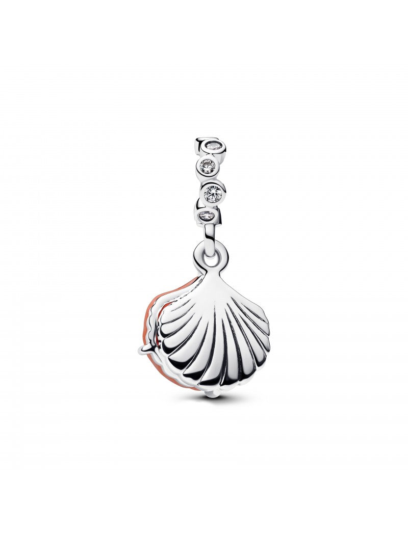 Charm double pendentif coquillage couleur corail