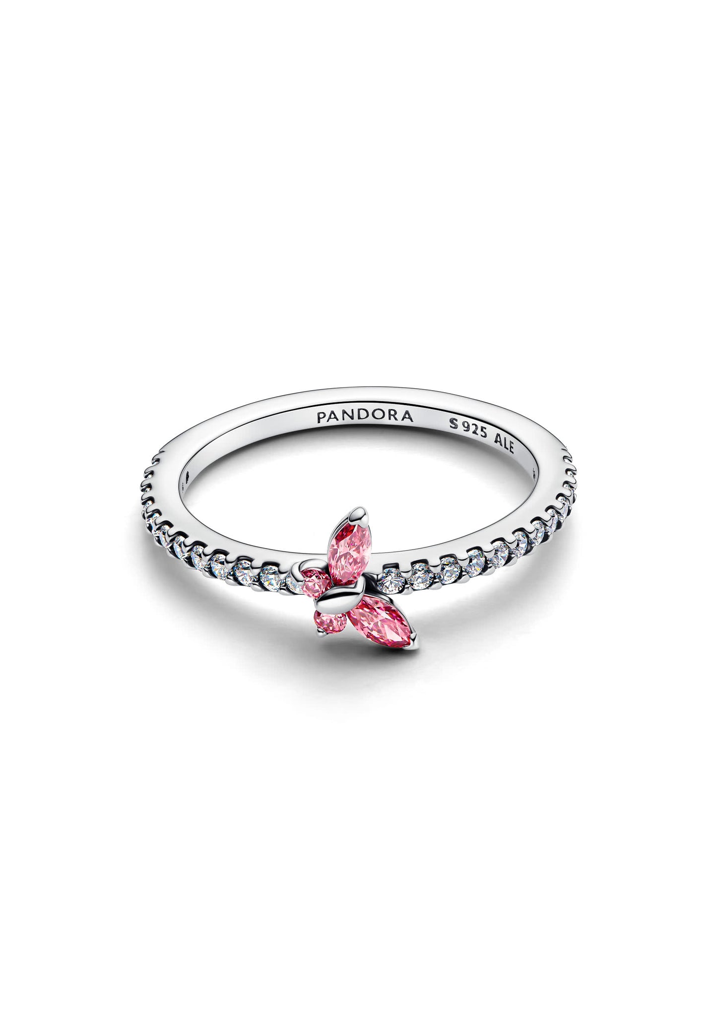 Bague papillon scintillante