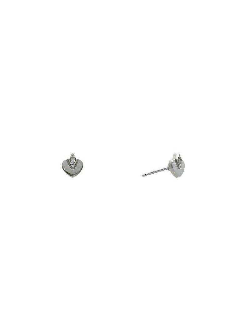 BOUCLES D'OREILLES OR BLANC 9 CARATS - ZIRCONIA