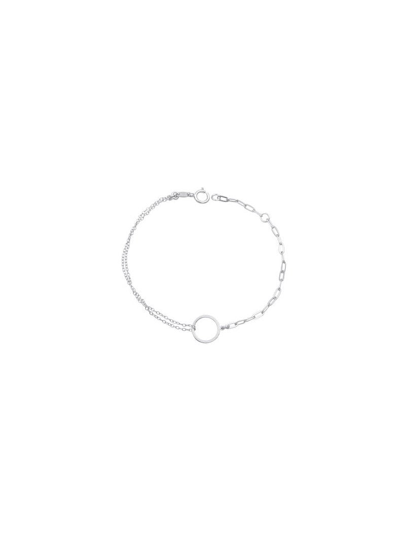 BRACELET ARGENT RHODIE - ROND