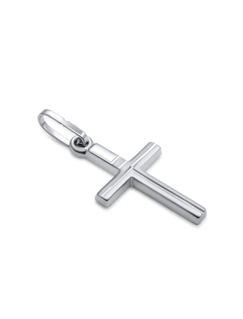 PENDENTIF ARGENT RHODIE - CROIX DIAMANTE