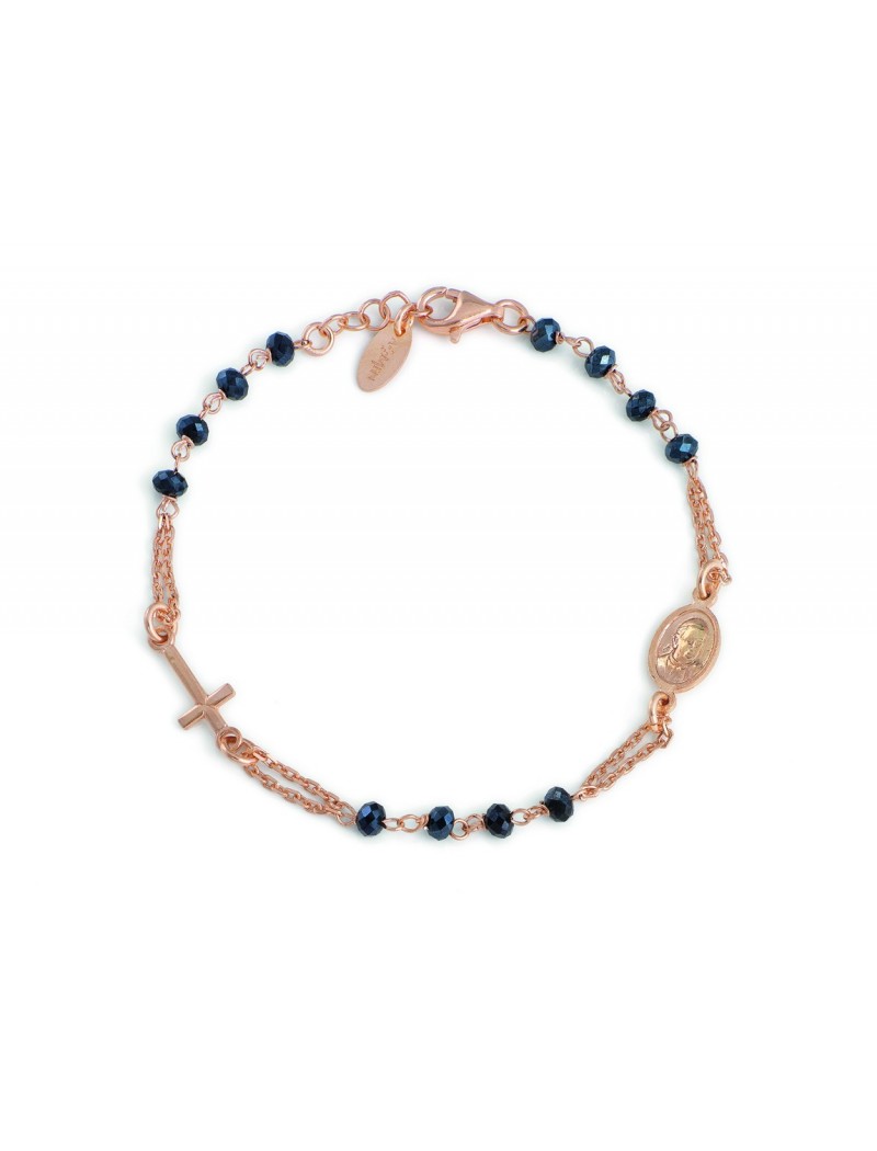 Bracelet en argent sterling et cristaux gris - Rosè