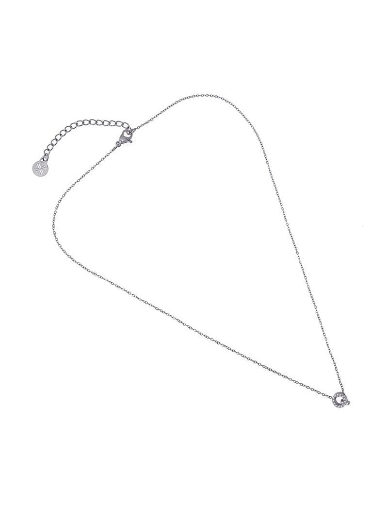 COLLIER EMILIA - ZIRCONIA - LETTRE Q - 38+5 CM