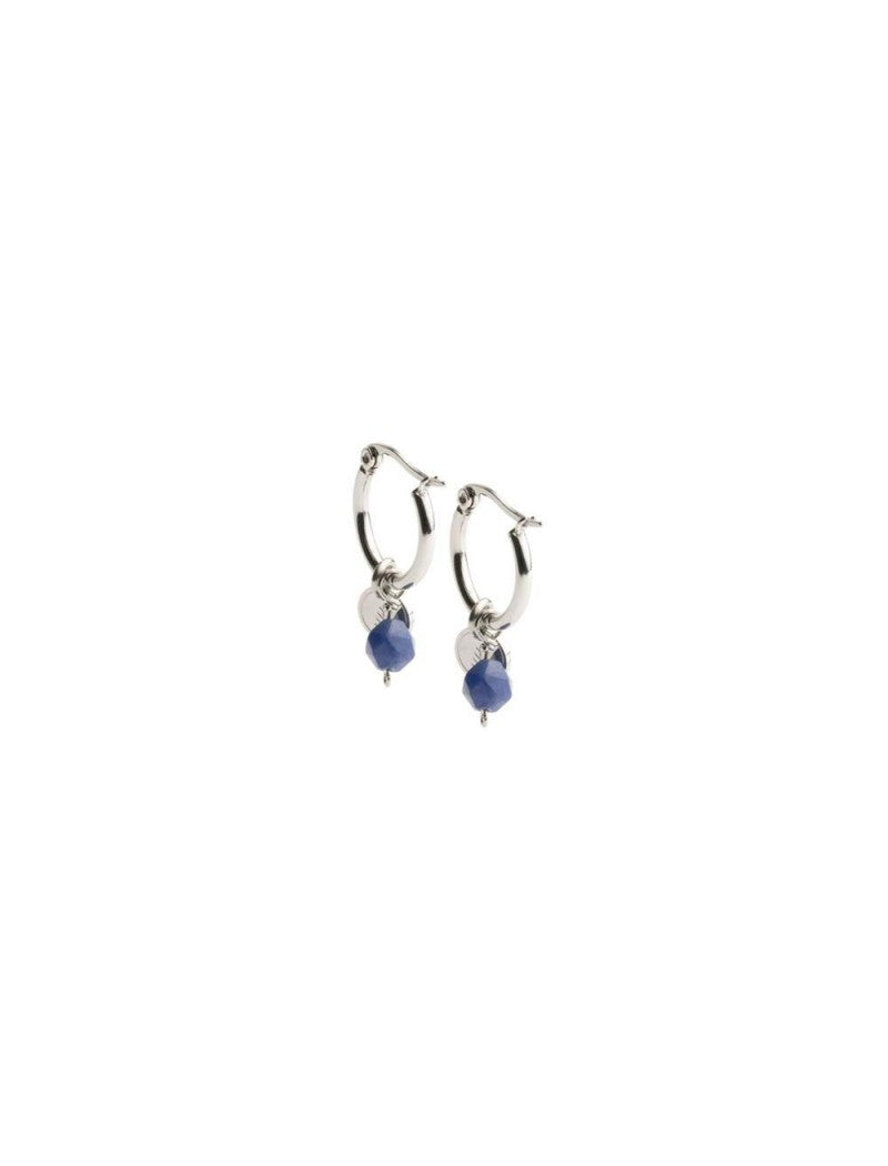 BOUCLES D'OREILLES DIDYMA - PIERRE NATURELLE AVENTURINE BLEUE