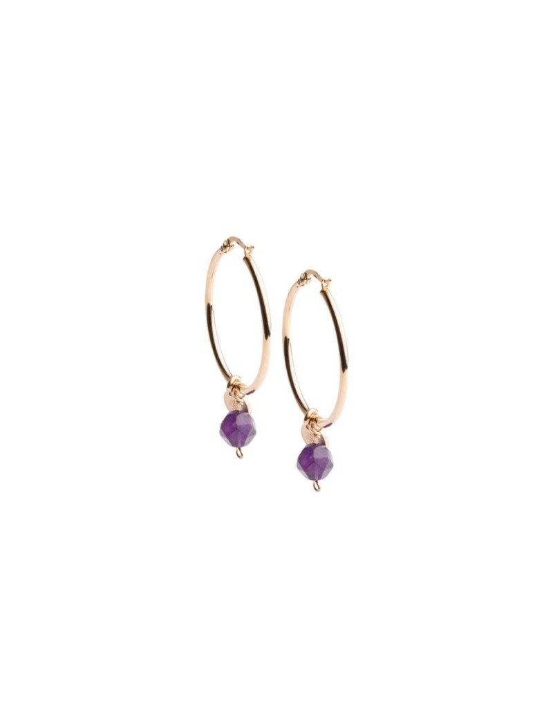 BOUCLES D'OREILLES DIDYMA - PIERRE NATURELLE AMETHYSTE