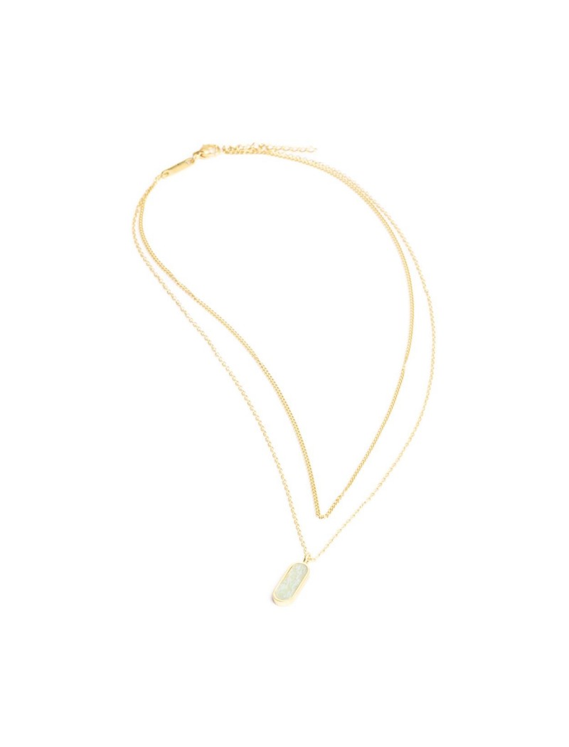 COLLIER DIDYMA - PIERRE NATURELLE AMAZONITE - 38+3 CM