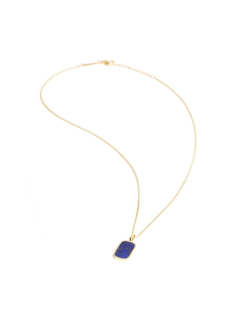 COLLIER DIDYMA - PIERRE NATURELLE LAPIS LAZULI - 42+3 CM