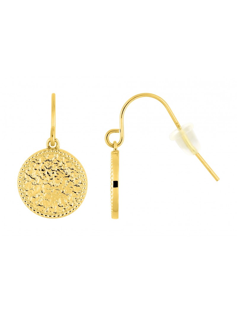 BOUCLES D'OREILLES - ACIER DORE