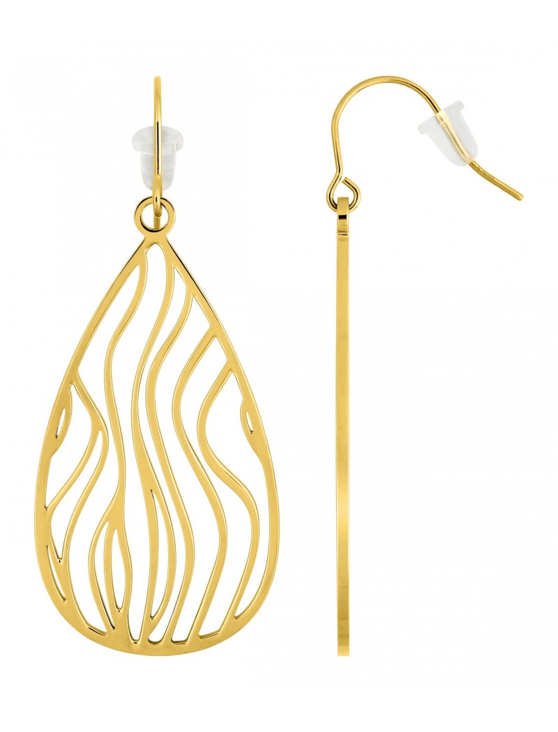 BOUCLES D'OREILLES - ACIER DORE
