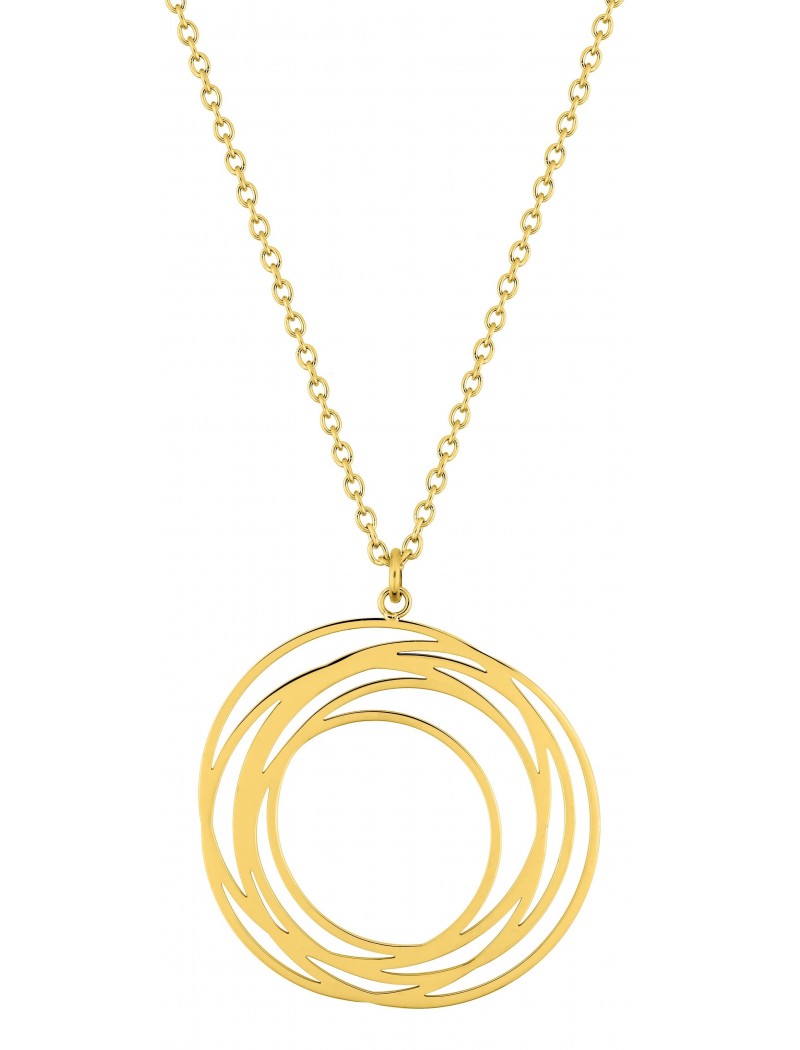 COLLIER - ACIER DORE - ROND