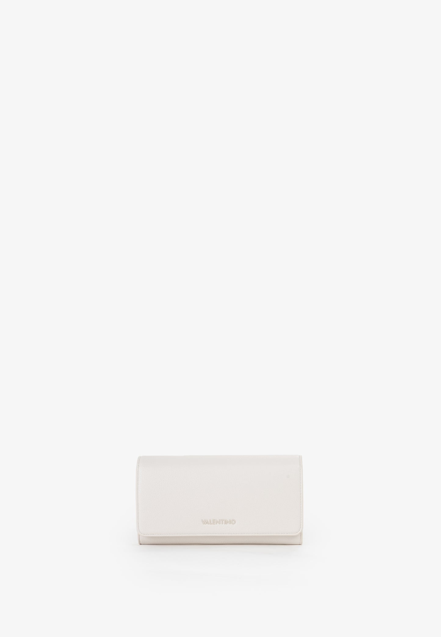 Portemonnaie femme ecru finition lisse Valentino