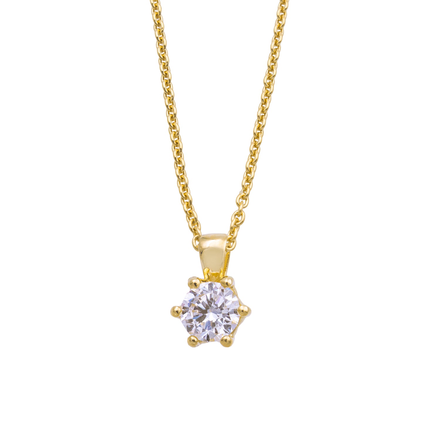 COLLIER OR 9 CARATS - DIAMANT 0.280 CT