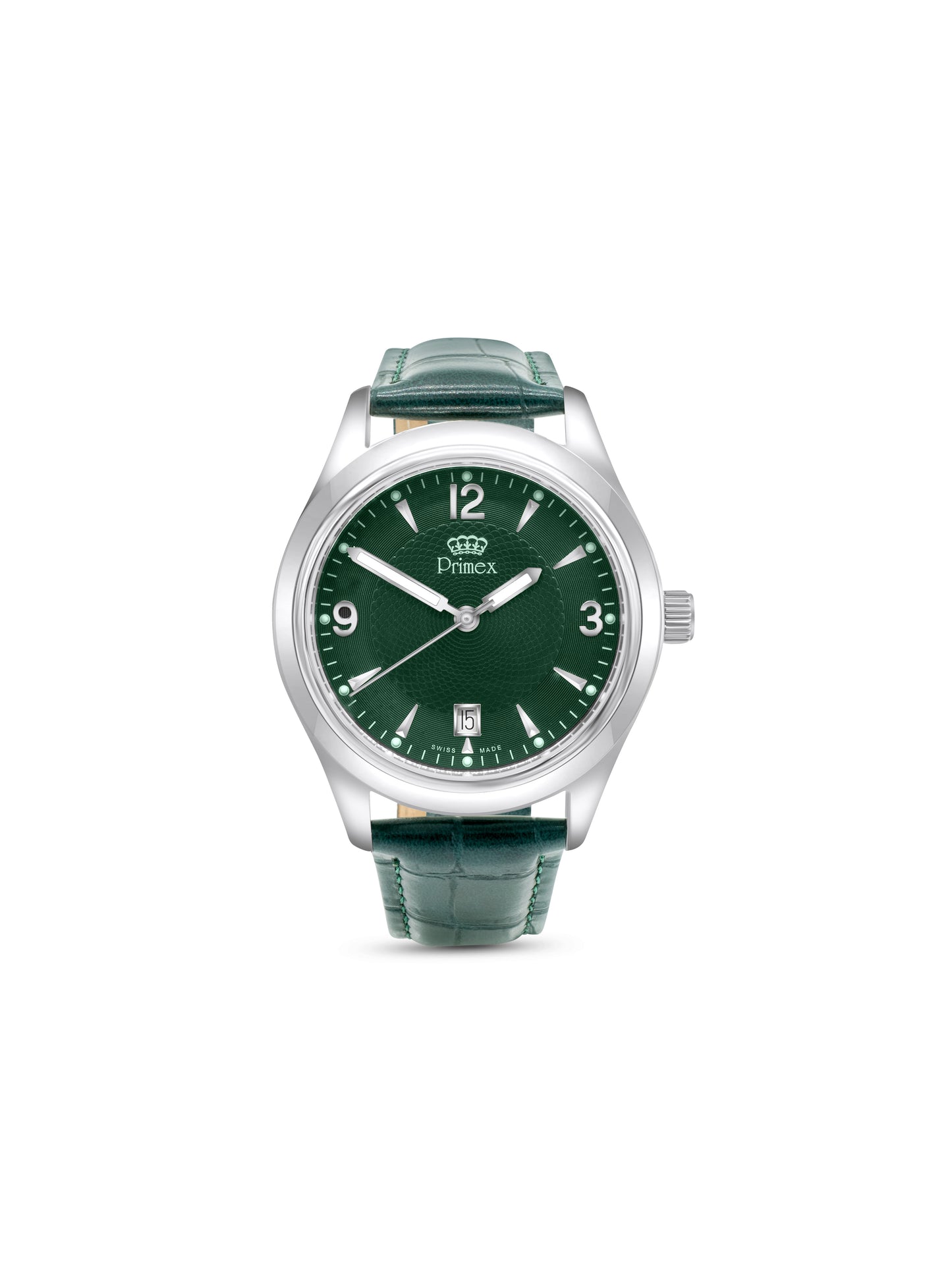 Montre homme militaire Swiss Made boîtier argent 50M