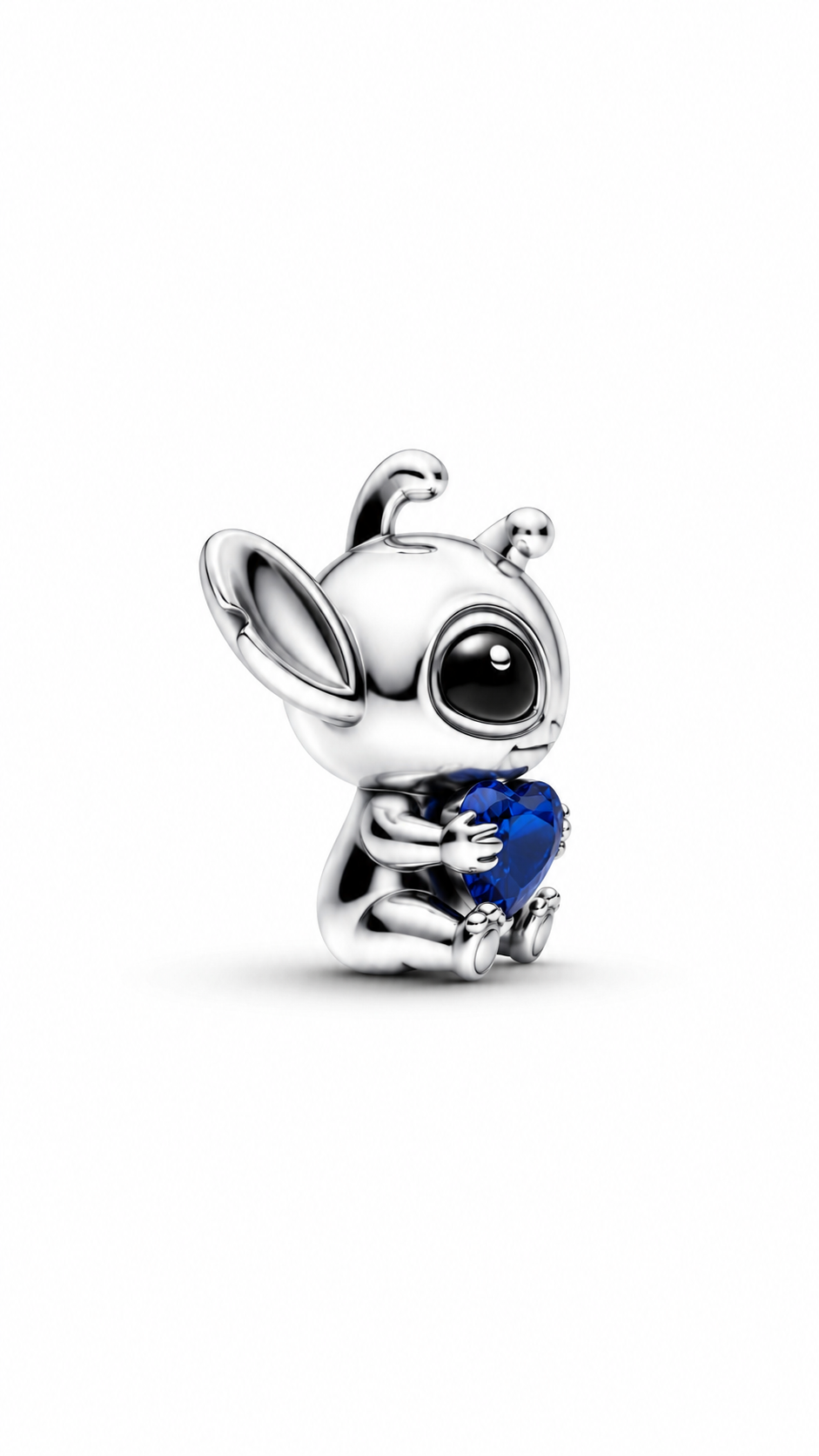 Charm argent 925 Stitch cœur bleu Disney