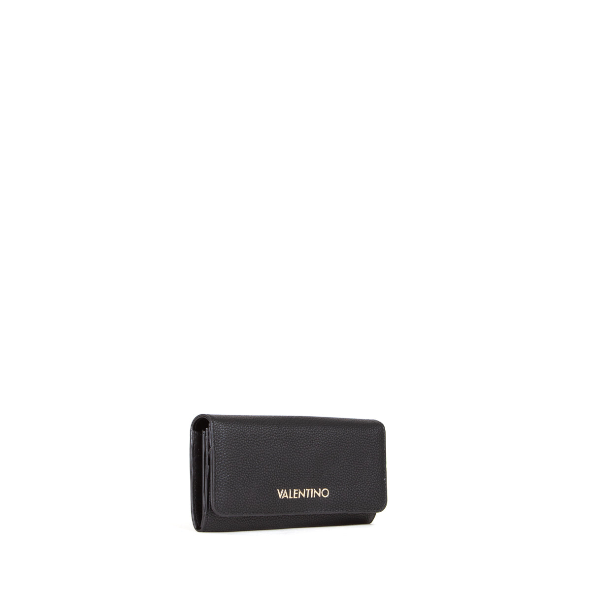 Portefeuille femme simili cuir grainé noir élégant