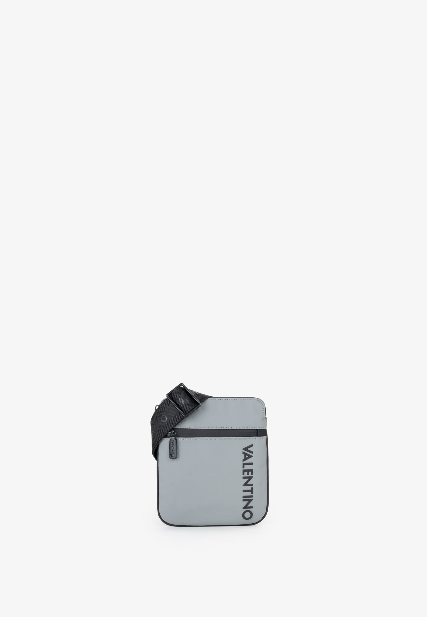 Sac bandoulière homme gris compact fermeture zippée