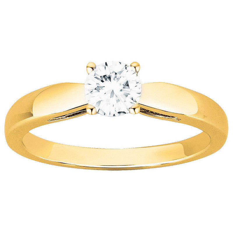 BAGUE PLAQUE OR - ZIRCONIA