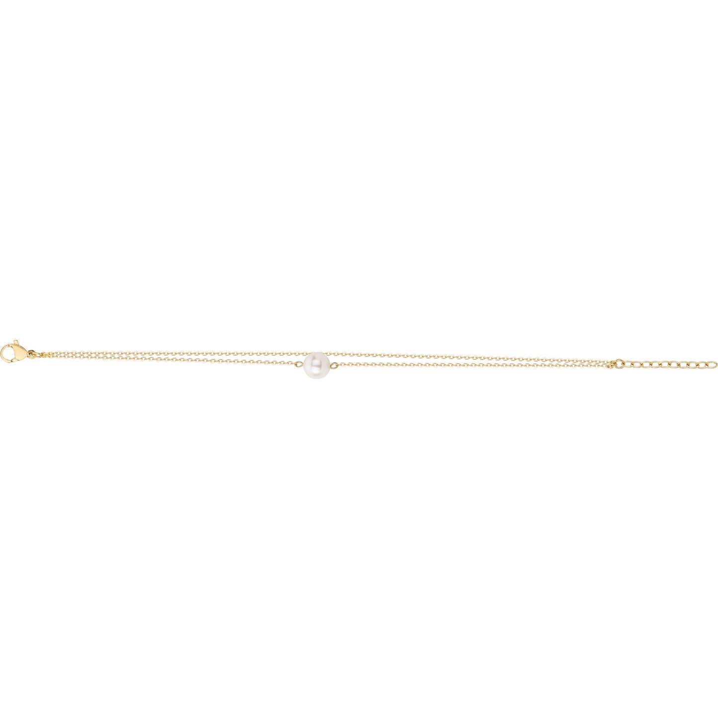 BRACELET - ACIER DORE - PERLE SYNTHETIQUE