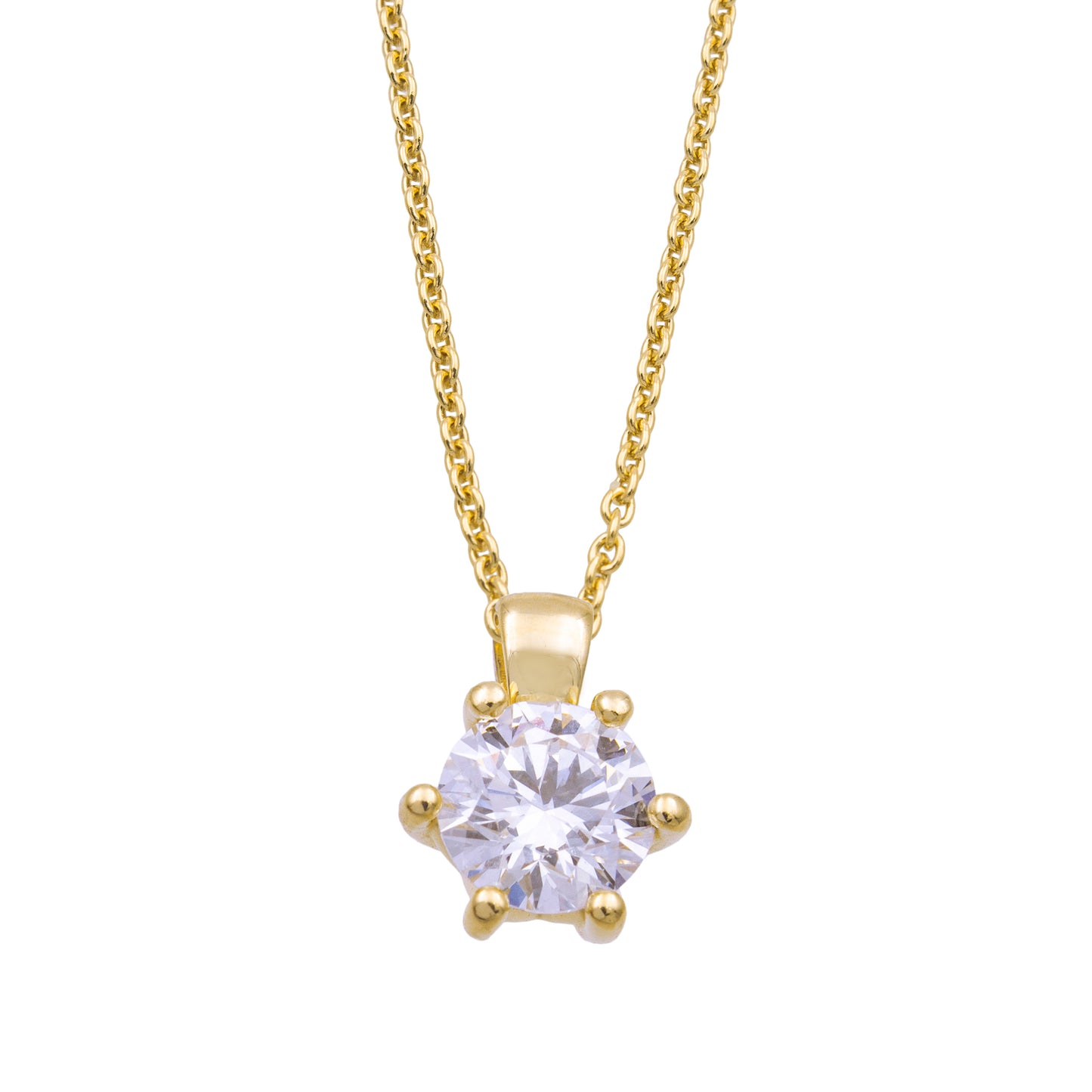 COLLIER OR 9 CARATS - DIAMANT 0.740 CT