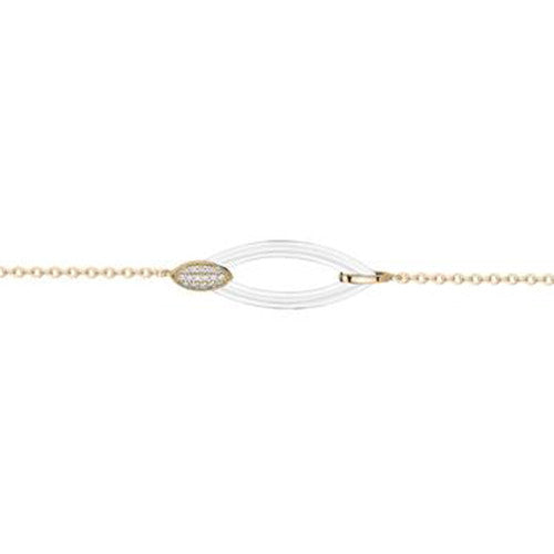 BRACELET PLAQUE - CERAMQIUE BLANCHE - ZIRCONIA