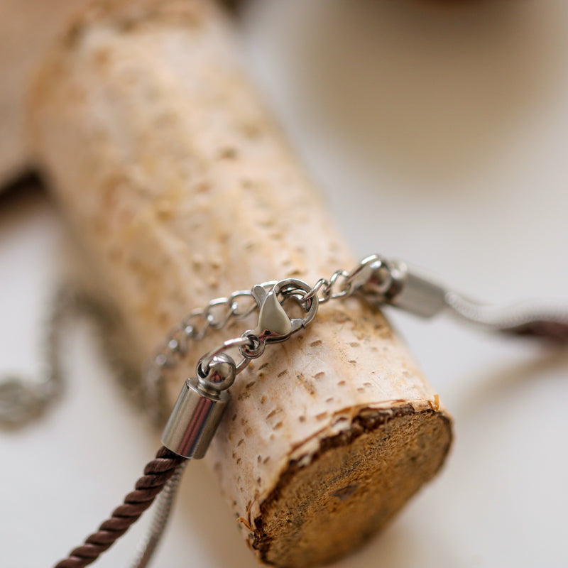 BRACELET HOMME MARRON GLACE