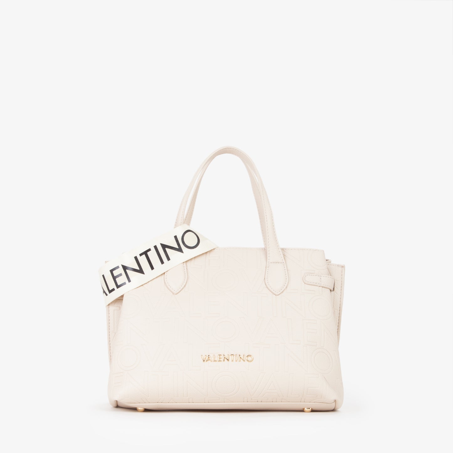 Sac à main femme écru embossé logo bandoulière incluse