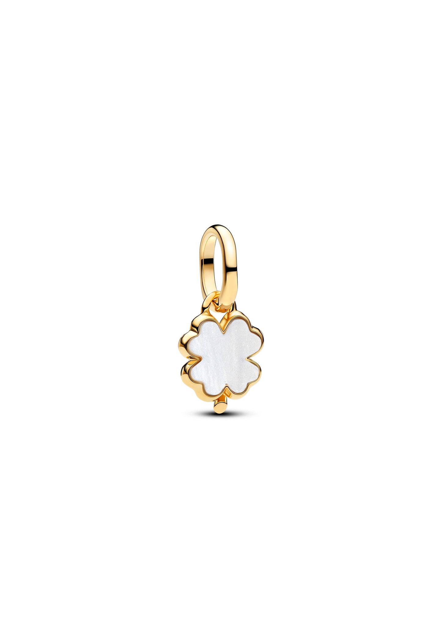 Charm trèfle blanc porte-bonheur