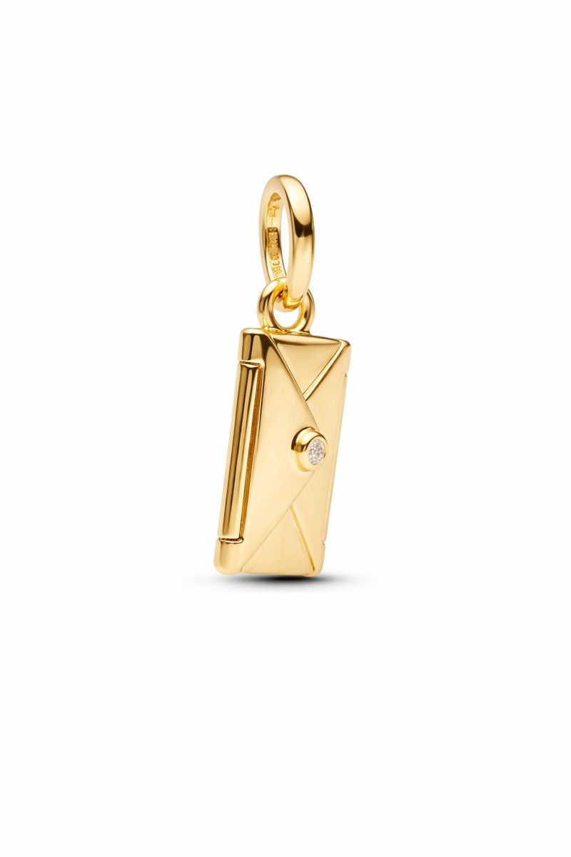 Breloque pendante enveloppe gravable et ouvrable