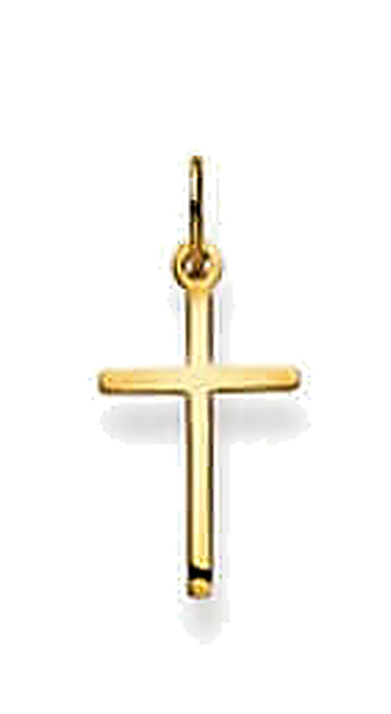Pendentif croix unisexe or jaune 18 carats