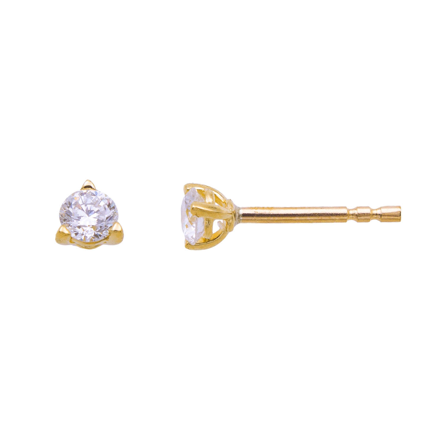 BOUCLES D'OREILLES OR 9 CARATS - DIAMANT 0.220 CT