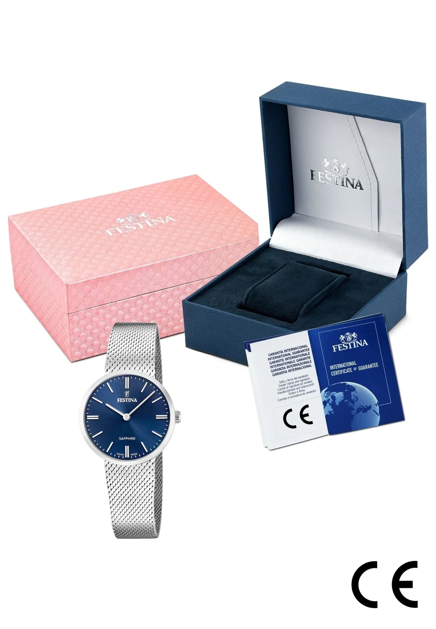 MONTRE SWISS MADE BLEU, FEMME