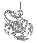 Pendentif zodiaque Scorpion argent rhodié 925 unisexe