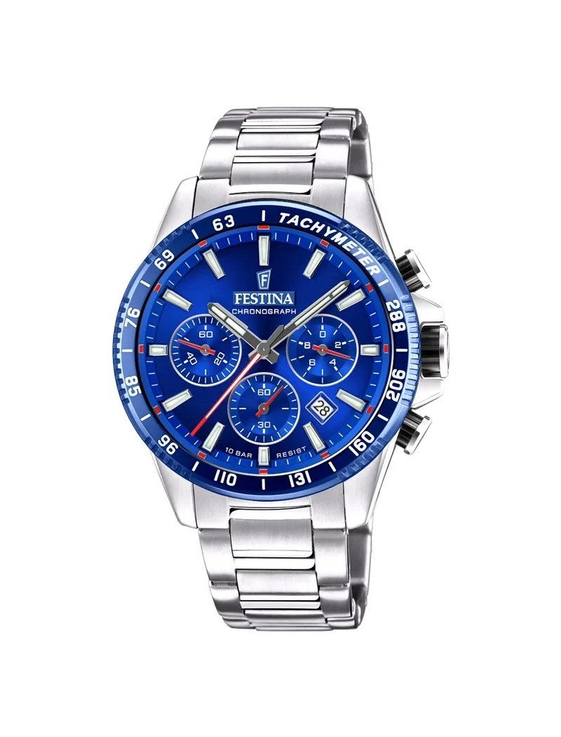 MONTRE FESTINA TIMELESS CHRONOGRAPH POUR HOMMES AVEC CADRAN BLEU