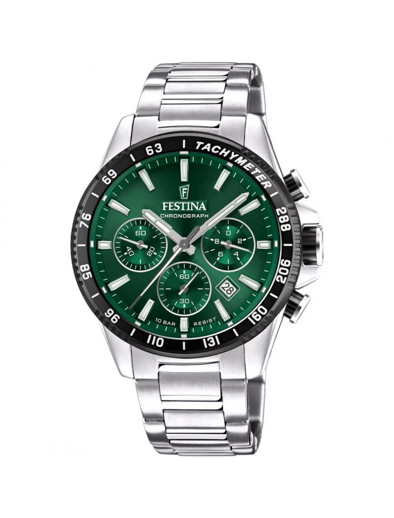 MONTRE FESTINA TIMELESS CHRONOGRAPH POUR HOMMES AVEC CADRAN VERT