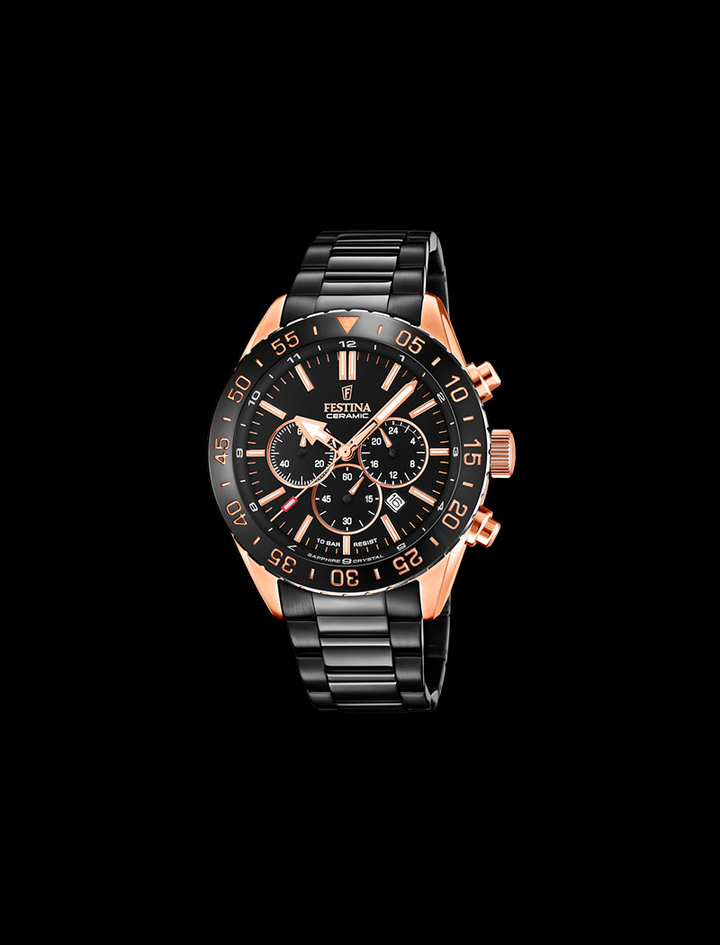 MONTRE HOMME FESTINA CÉRAMIQUE AVEC CADRAN NOIR