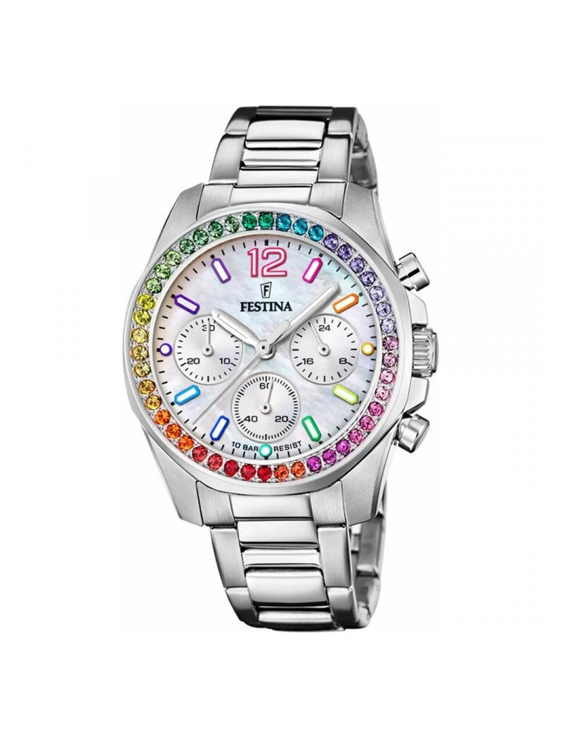 MONTRE FEMME FESTINA RAINBOW AVEC CADRAN BEIGE
