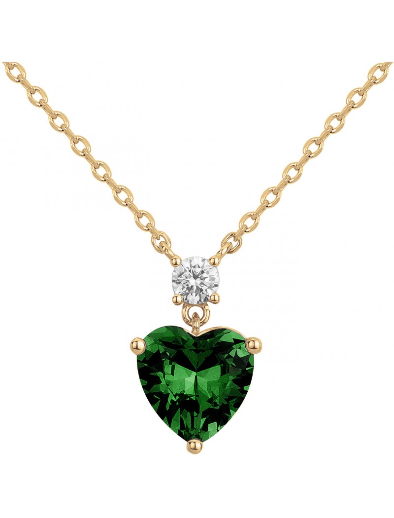 COLLIER PLAQUE - ZIRCONIA - ZIRCONIA VERT