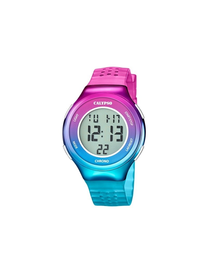 MONTRE CALYPSO COLOR SPLASH BRACELET EN CAOUTCHOUC NOIR, UNISEXE