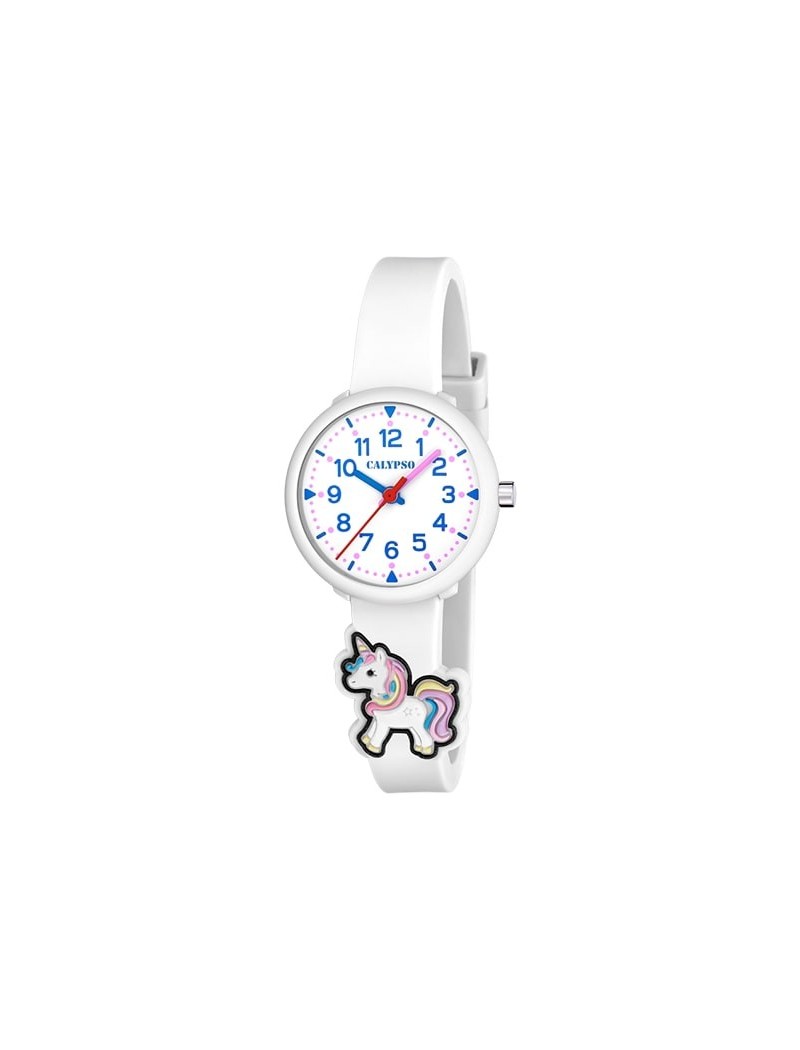 CALYPSO MA PREMIÈRE MONTRE BRACELET EN CAOUTCHOUC BLANC, FEMME